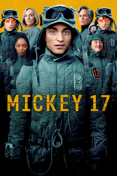 Filmplakat til Mickey 17 (2025) med Robert Pattinson